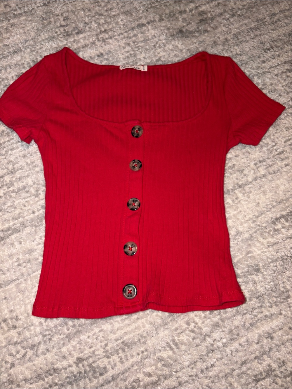 New without tag red crop top shirt